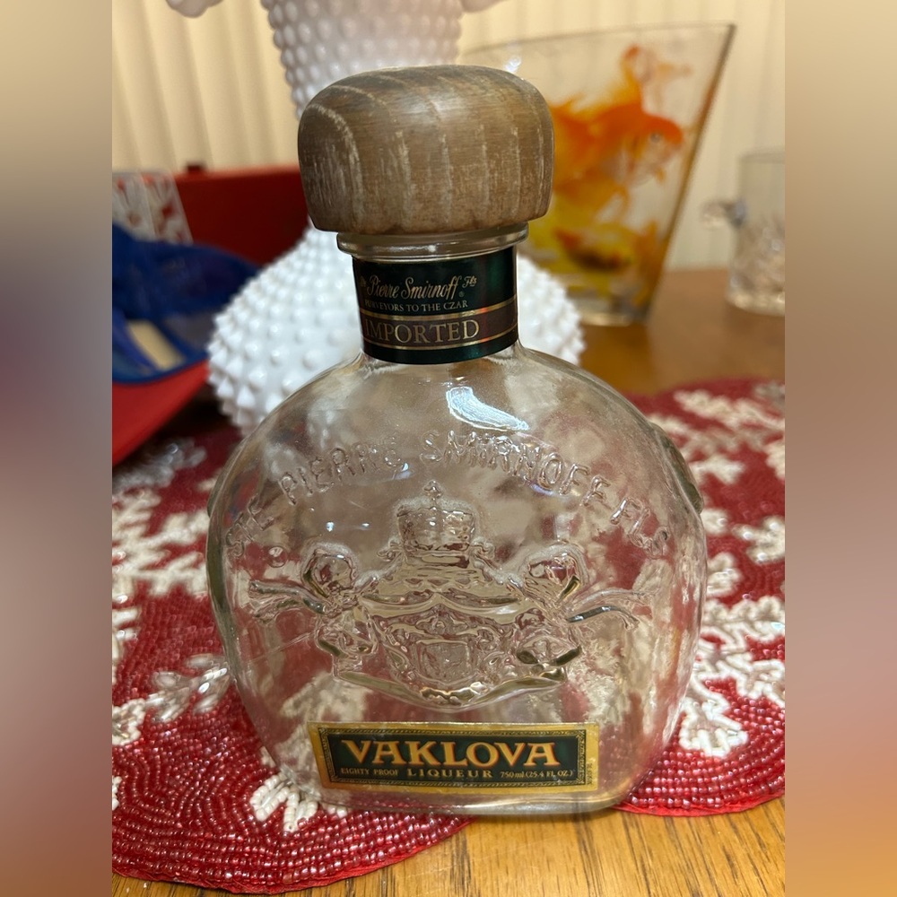 Vintage Smirnoff Belgium Vaklova Liqueur Bottle